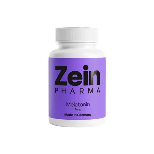 Zein Pharma Melatonin 1mg white bottle with purple label