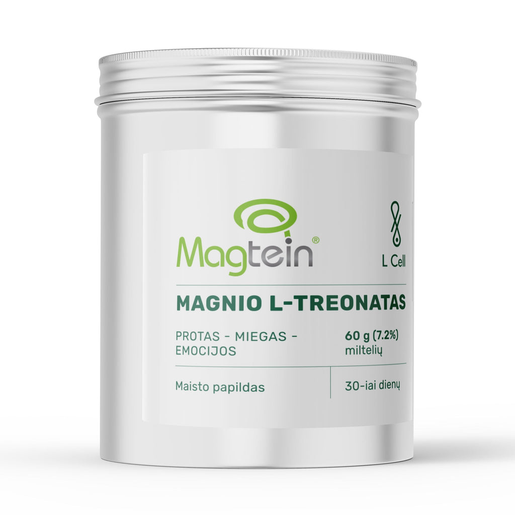 Magnio L-treonato milteliai