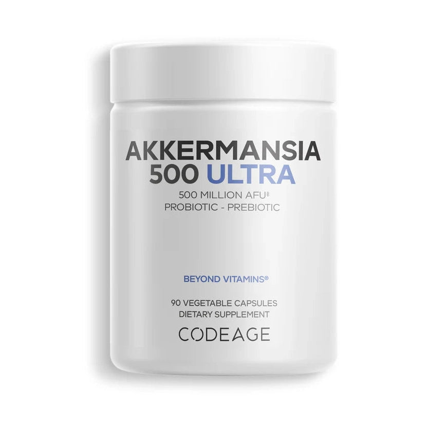 Codeage Akkermansia 500 Ultra probiotic supplement with chicory inulin, 90 vegetable capsules