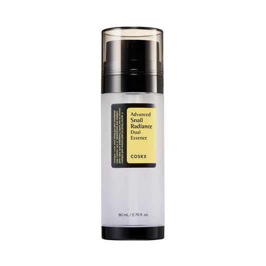 COSRX Advanced Snail Radiance Dual Essence esencija su sraigių mucinu ir niacinamidu