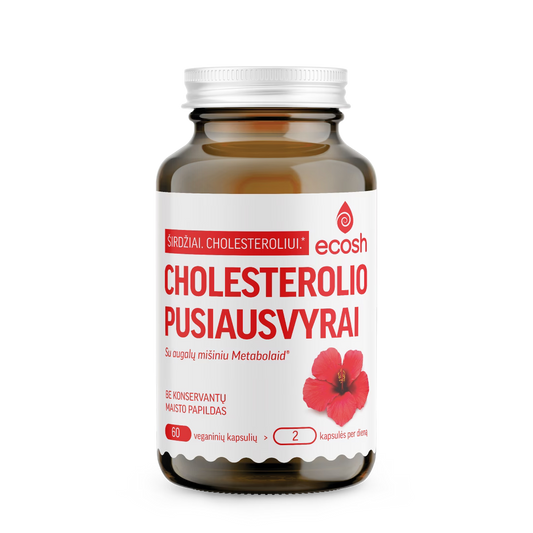 ECOSH cholesterolio balansas su „Metabolaid®“ žolelių mišiniu, 60 kapsulių