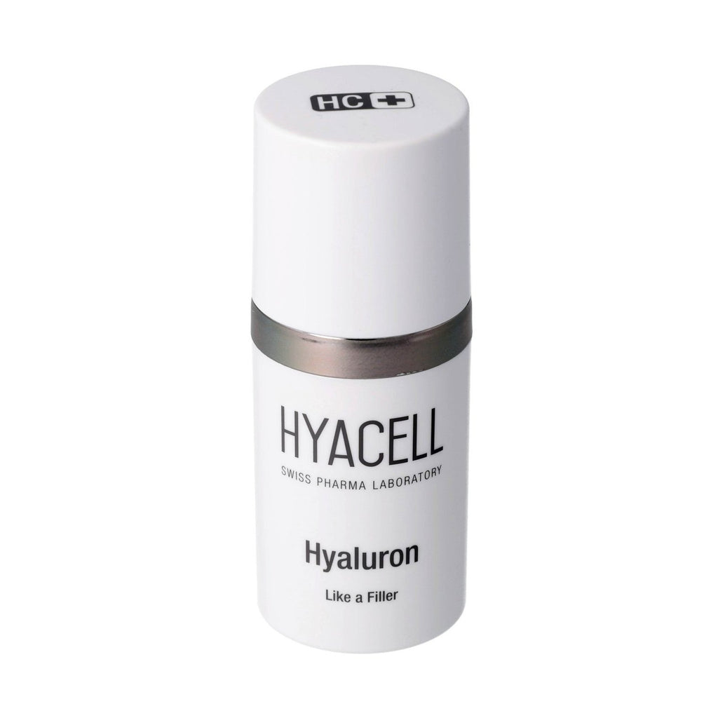 HYACELL Swiss Pharma Lab hyaluronic acid serum in clinical white packaging
