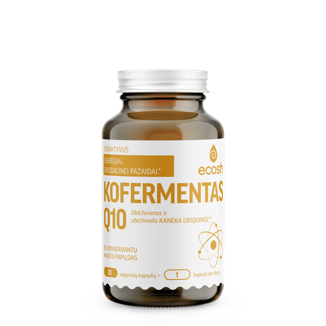 ECOSH kofermentas Q10, ubiquinone ir ubiquinol Kaneka Ubiquinol™