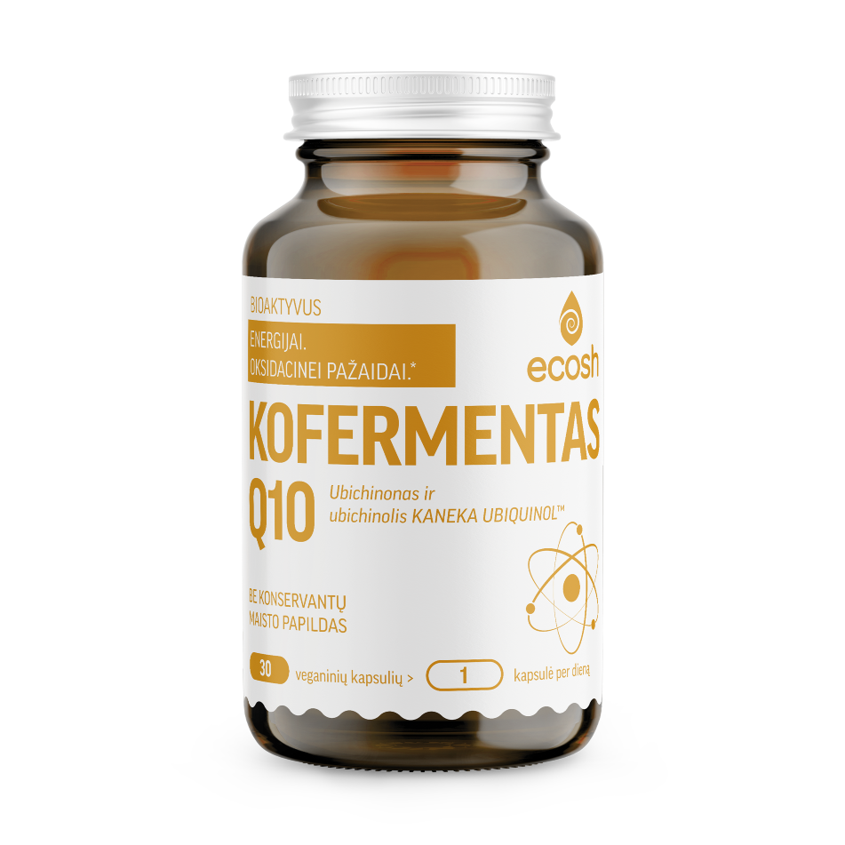 ECOSH kofermentas Q10, ubiquinone ir ubiquinol Kaneka Ubiquinol™