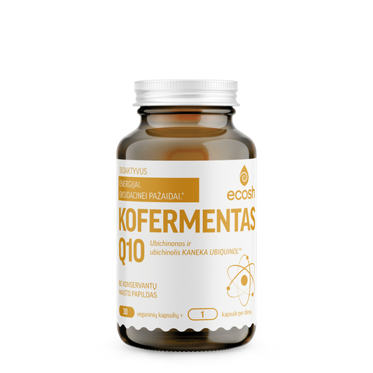ECOSH kofermentas Q10, ubiquinone ir ubiquinol Kaneka Ubiquinol™