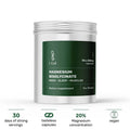 L Cell Magnesium Bisglycinate capsules for sleep and muscle support in silver container with vegan label
