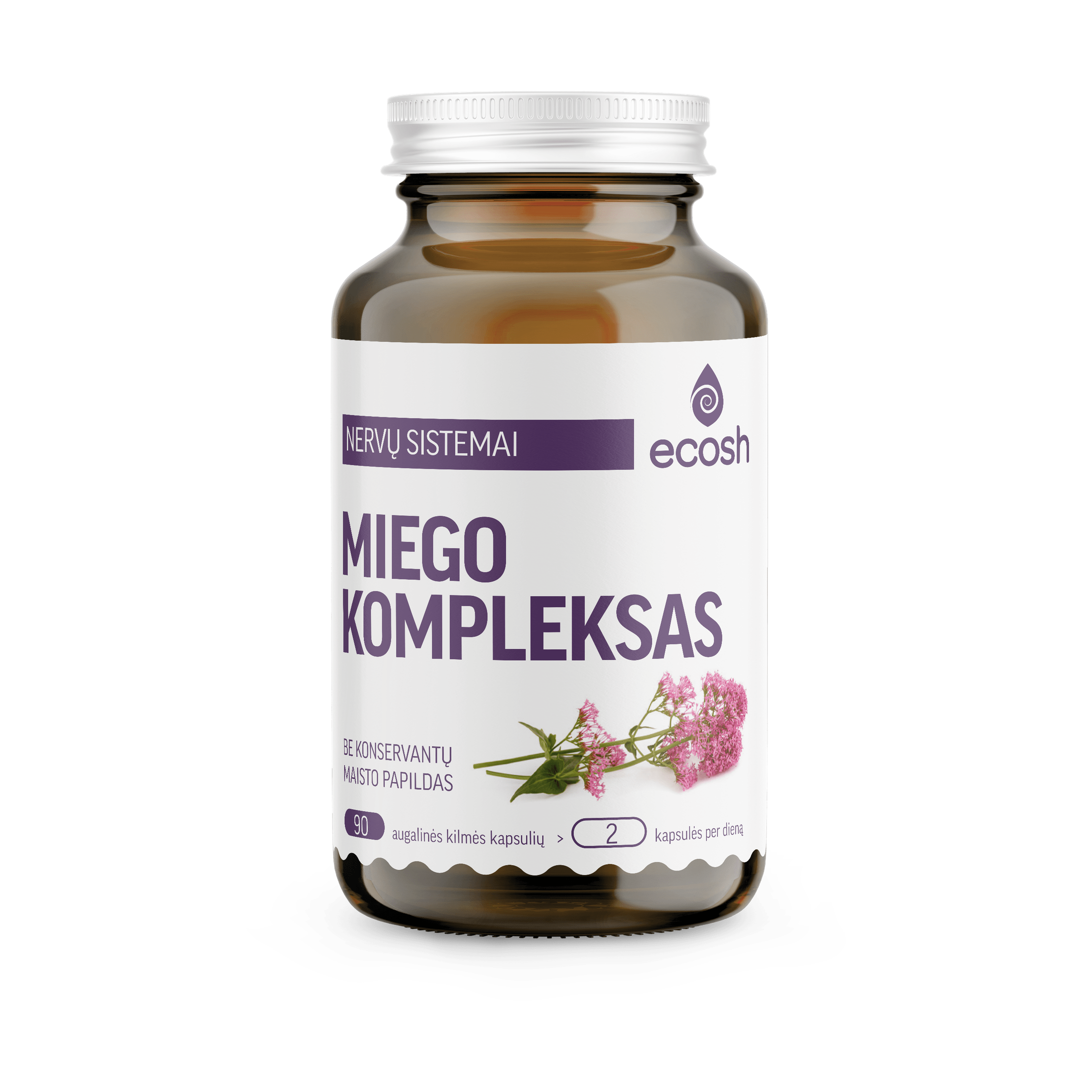 ECOSH Sleep Complex 90 plant-based capsules for nervous system and sleep quality with melatonin and ashwagandha
