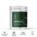 L Cell Quercetin dietary supplement bottle with vegan capsules for heart and brain health