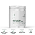 L Cell Quercetin powder container with ribbed lid for heart and brain health