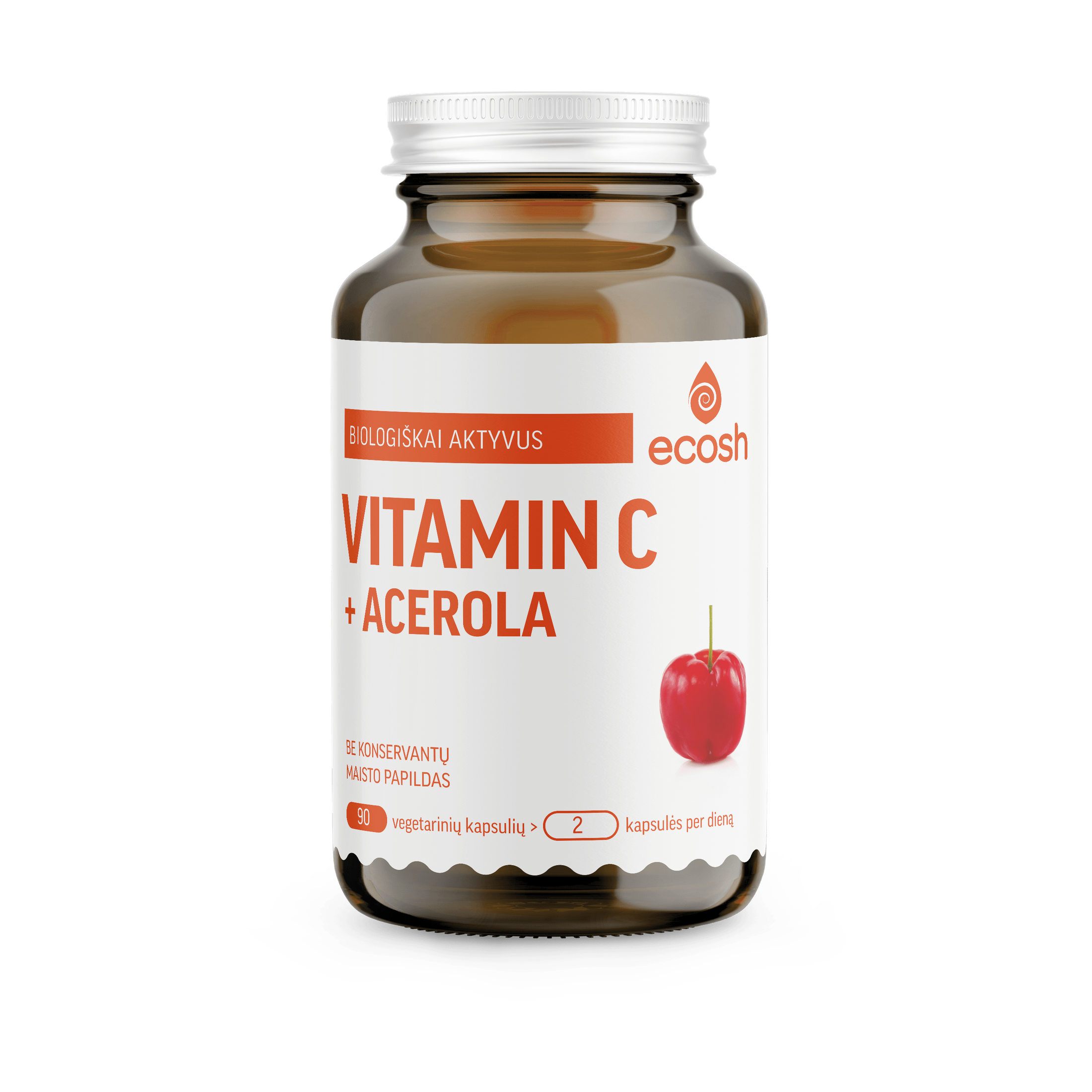 ECOSH bioaktyvus vitaminas C su acerola, 90 kapsulių