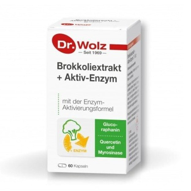 DR. WOLZ BROKKOLI EXTRAKT + AKTYVUS FERMENTAS, KAPS. N60