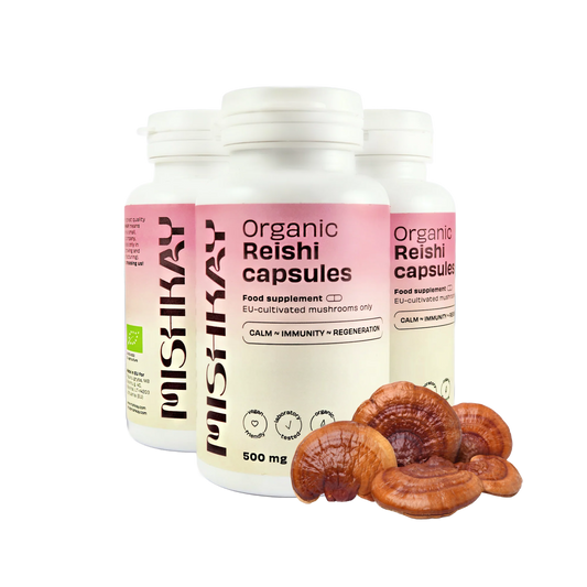 Ekologiškos Reishi kapsulės (Maisto papildas)