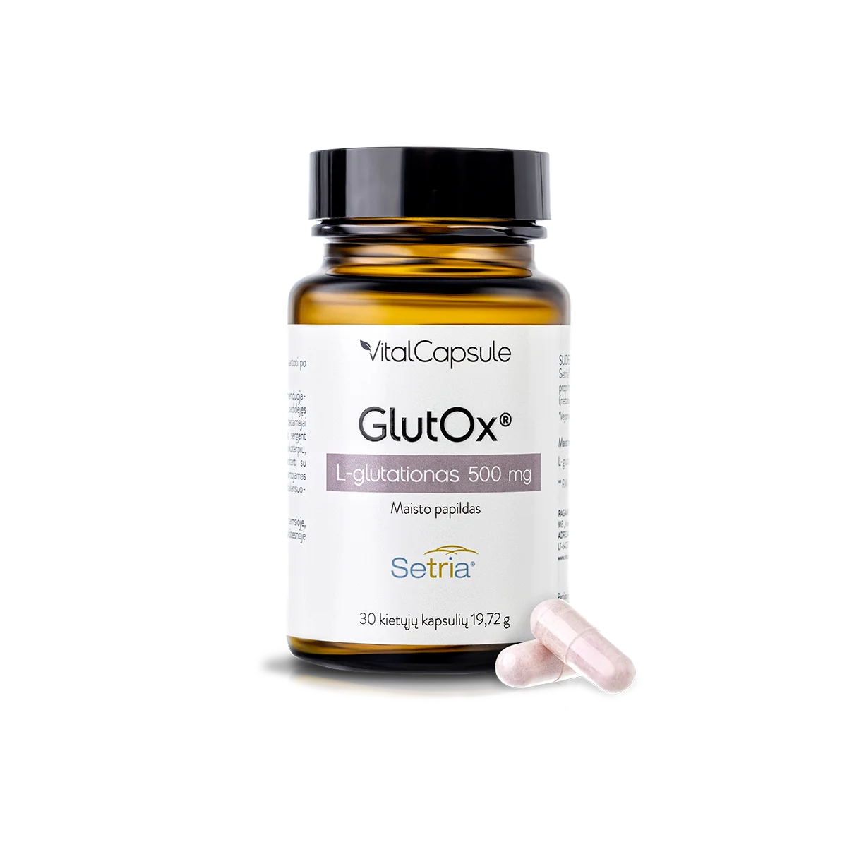 GlutOx N30 maisto papildas L-glutationas 500 mg