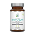 Cytoplan Methylfolate vegan capsules with green leaf logo and silver cap
