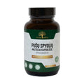 Sveikadienis vegan pine needle powder capsules for respiratory support in brown glass bottle