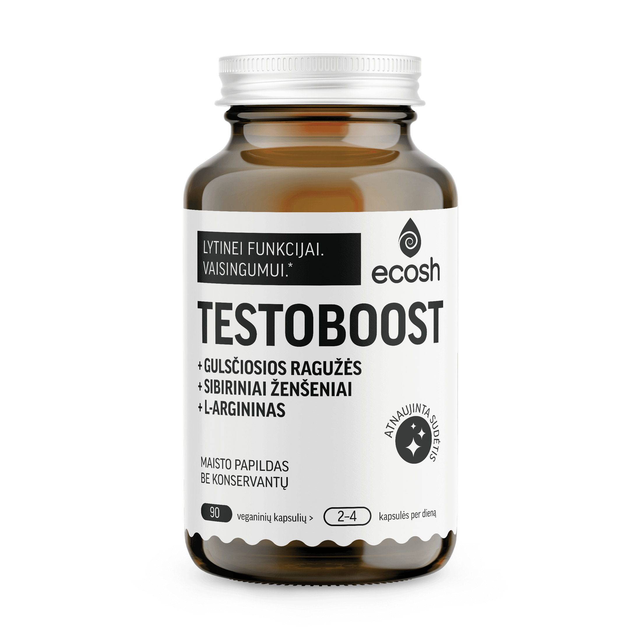 ECOSH Testoboost, 90 kapsulių
