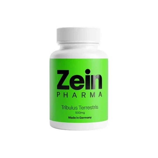 Green label Zein Pharma Tribulus Terrestris 500mg dietary supplement made in Germany