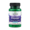 Swanson Albion Copper 2 mg dietary supplement bottle with 300 green round tablets