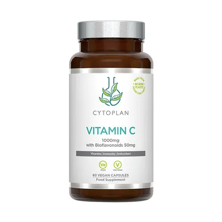 Cytoplan Vitamin C 1000mg with Bioflavonoids 50mg in 60 vegan capsules